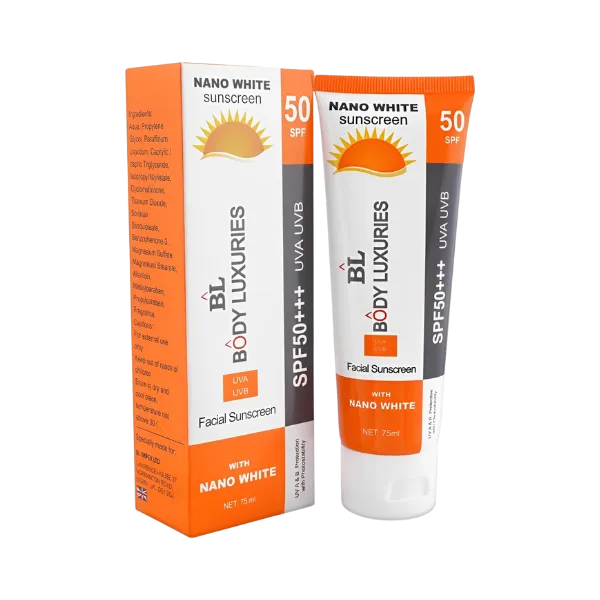 Body Luxuries Nano White Facial Sunscreen SPF 50 75ml