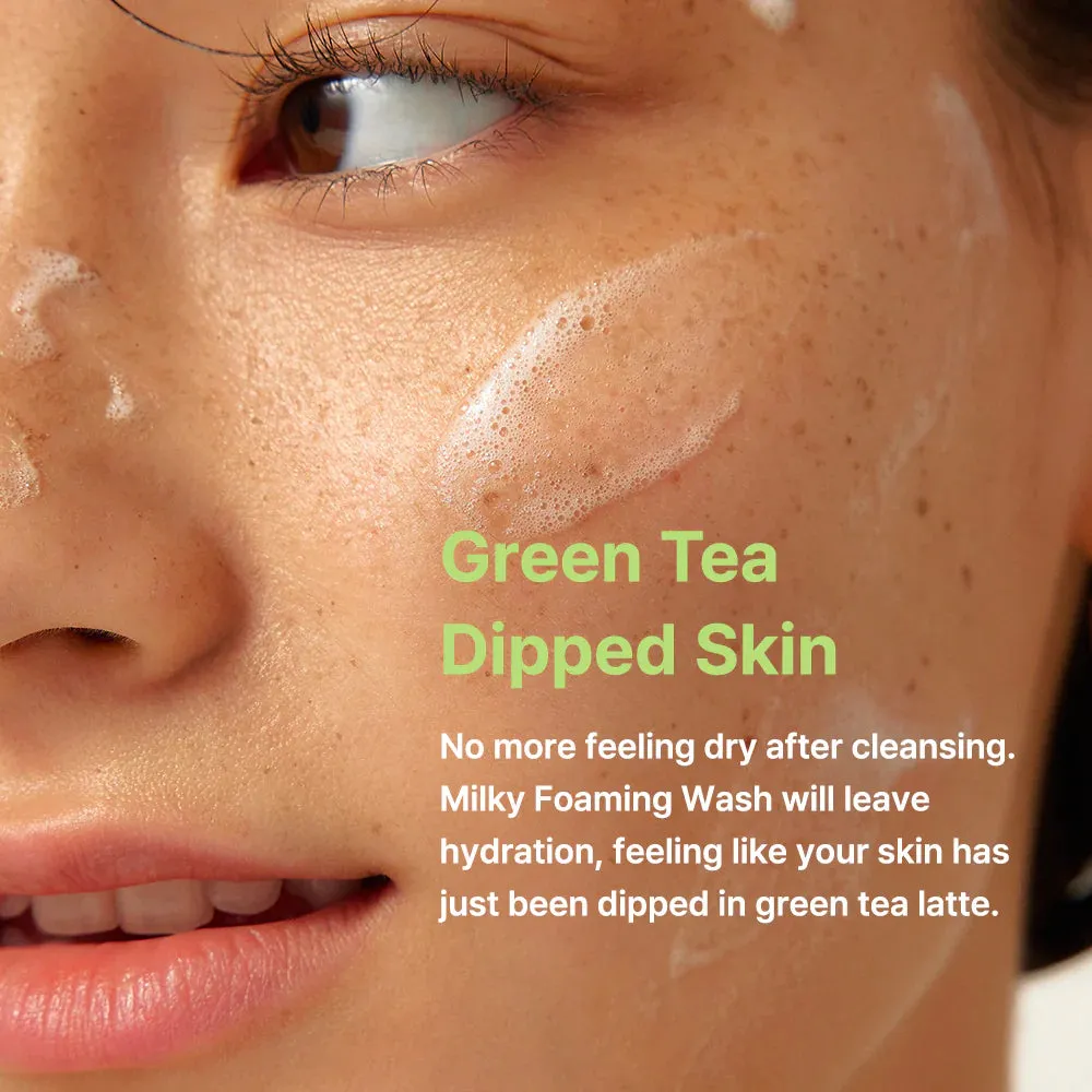 BY WISHTREND green tea & enzyme milky foaming wash