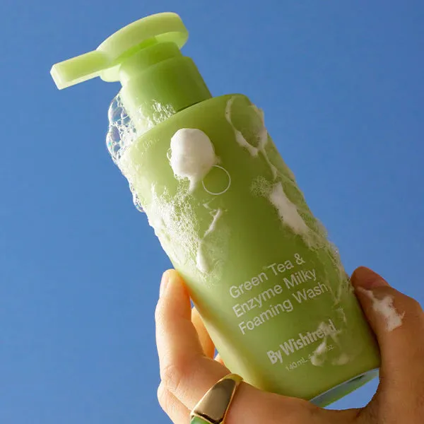 BY WISHTREND green tea & enzyme milky foaming wash