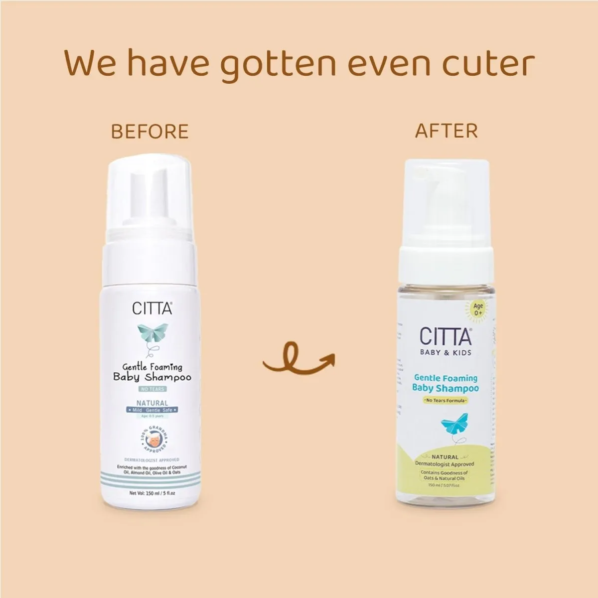 Citta Tear Free Foaming Shampoo for Babies I Pack of 1