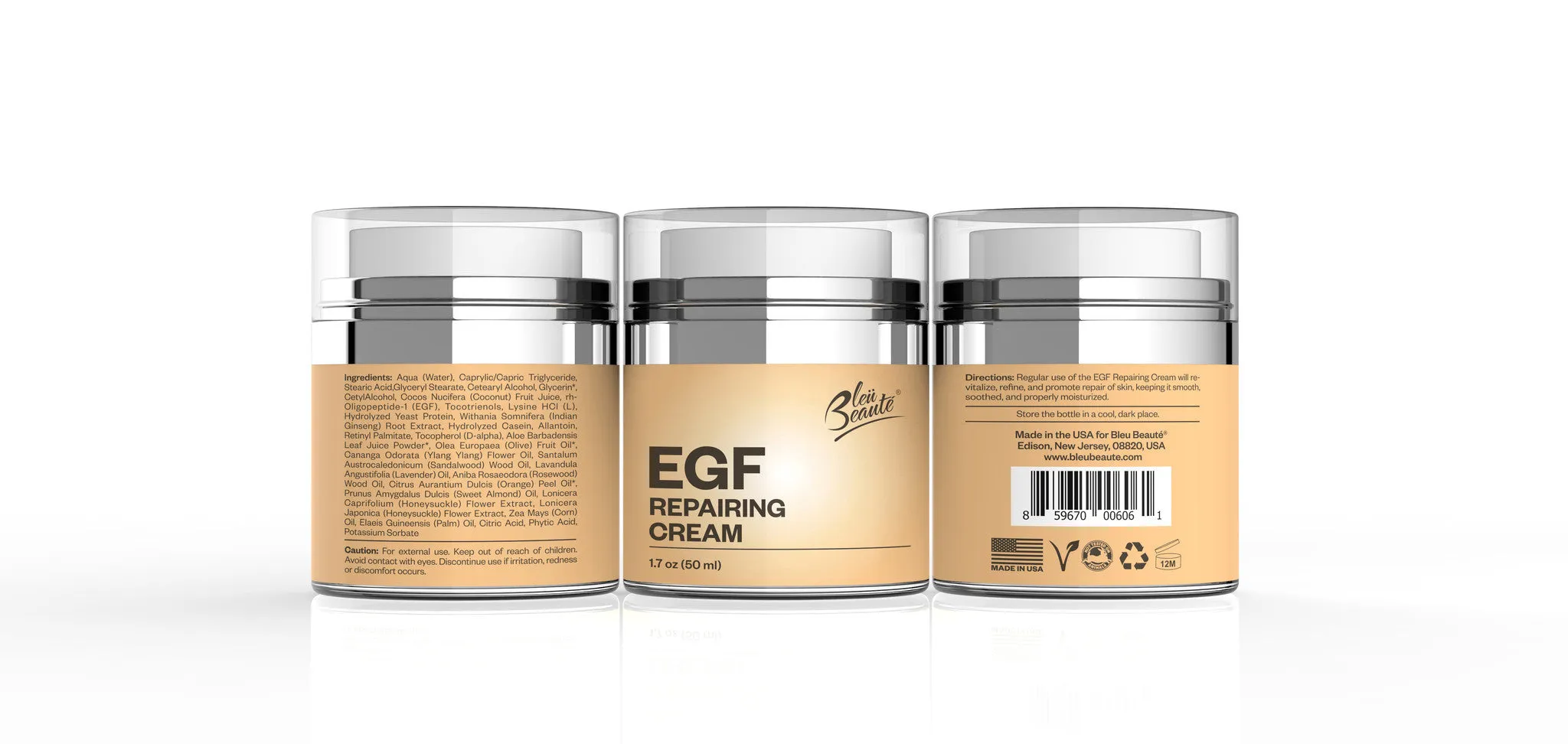 EGF Repairing Cream - reduce wrinkles and heal wound acne, dark spot and scar removal - 1.7 FL oz