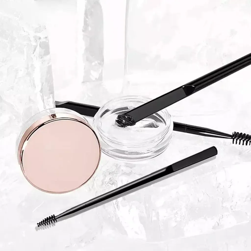 Hermania Eyebrow Wax Dual-End Applicator with Spoolie Brush & Spatula