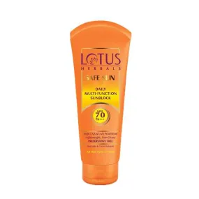 Lotus Herbals Safe Sun Daily Multi-Function Sunscreen SPF 70 PA    - 60 gm