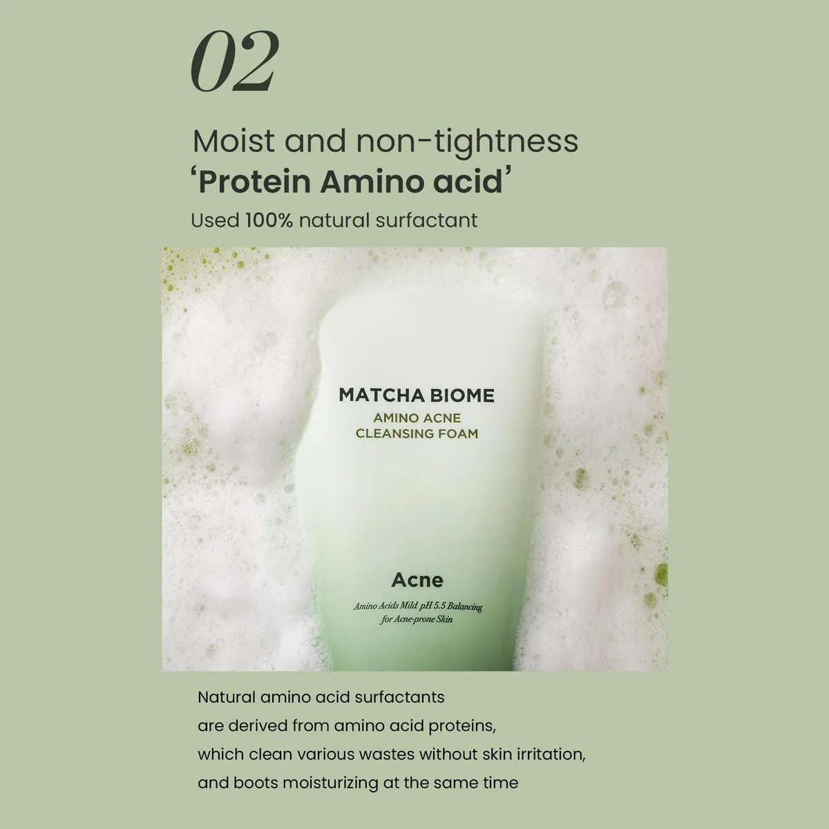 Matcha Biome Amino Acne Cleansing Foam 150ml/5.07fl.oz