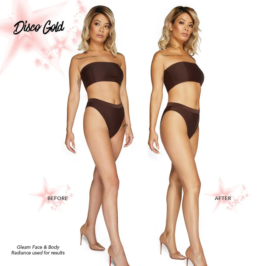 Melanie Mills Hollywood Gleam Body Radiance All In One Makeup, Moisturiser & Glow For Face & Body Disco Gold