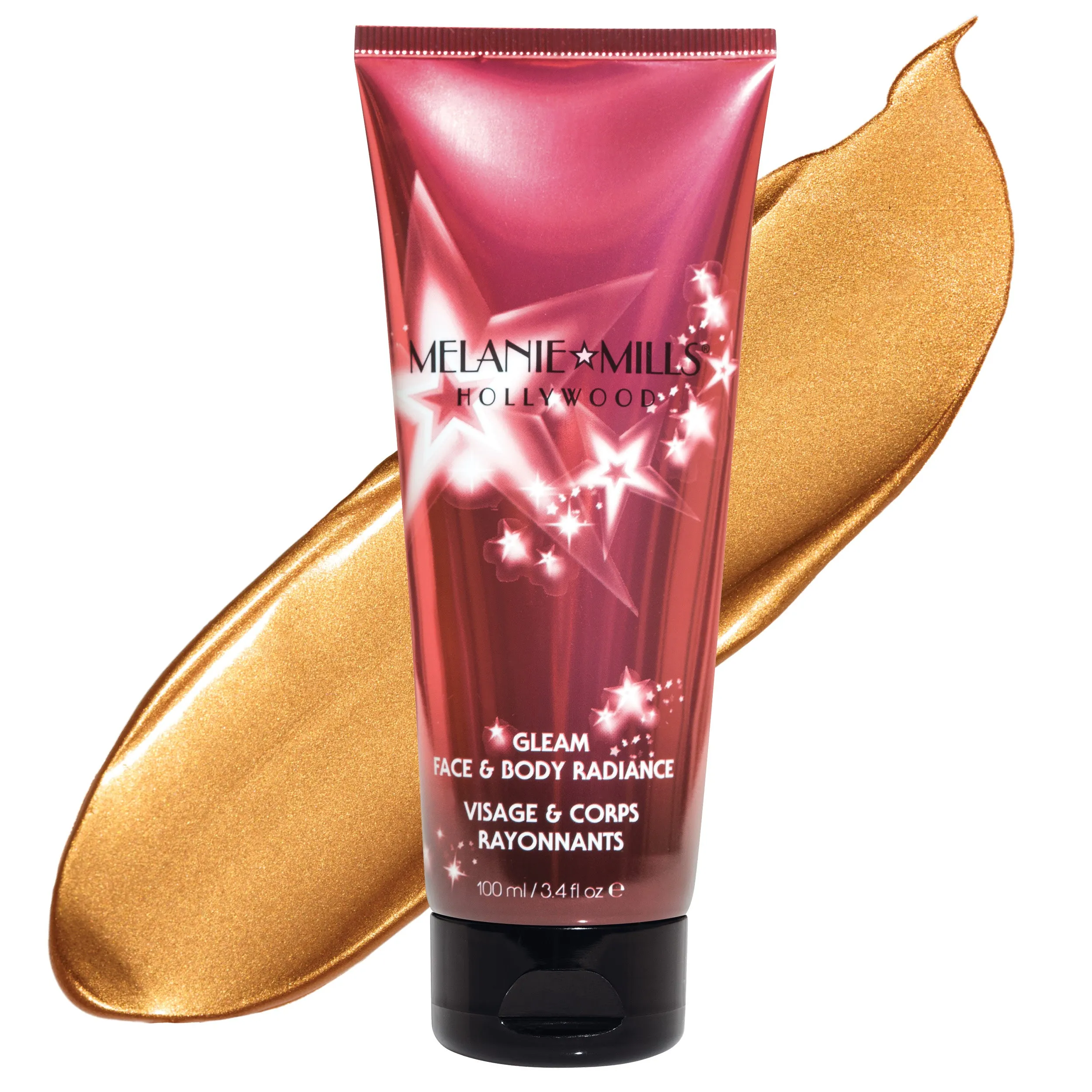 Melanie Mills Hollywood Gleam Body Radiance All In One Makeup, Moisturiser & Glow For Face & Body Rose Gold