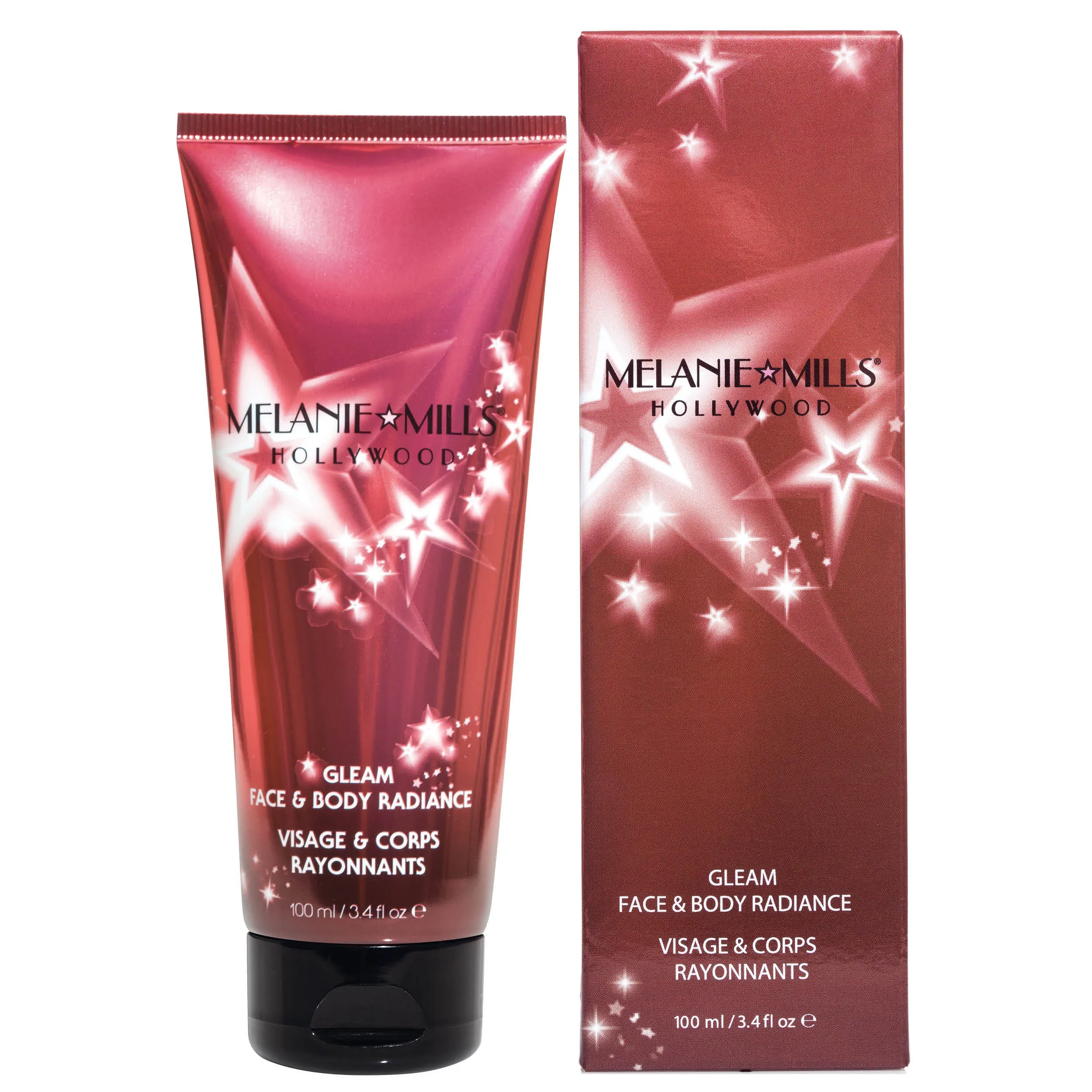 Melanie Mills Hollywood Gleam Body Radiance All In One Makeup, Moisturiser & Glow For Face & Body Rose Gold