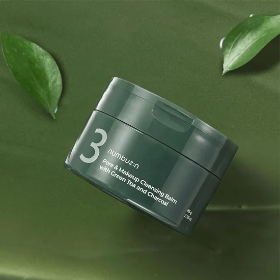 numbuzin No.3 Pore & Makeup Cleansing Balm with Green Tea and Charcoal 85g
