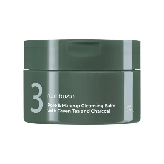 numbuzin No.3 Pore & Makeup Cleansing Balm with Green Tea and Charcoal 85g