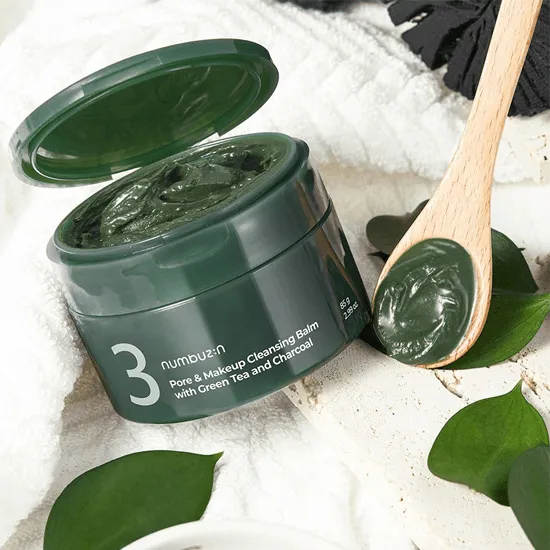 numbuzin No.3 Pore & Makeup Cleansing Balm with Green Tea and Charcoal 85g