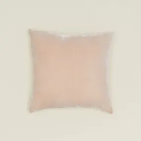 Reversible Velvet   Linen Pillow - Blush