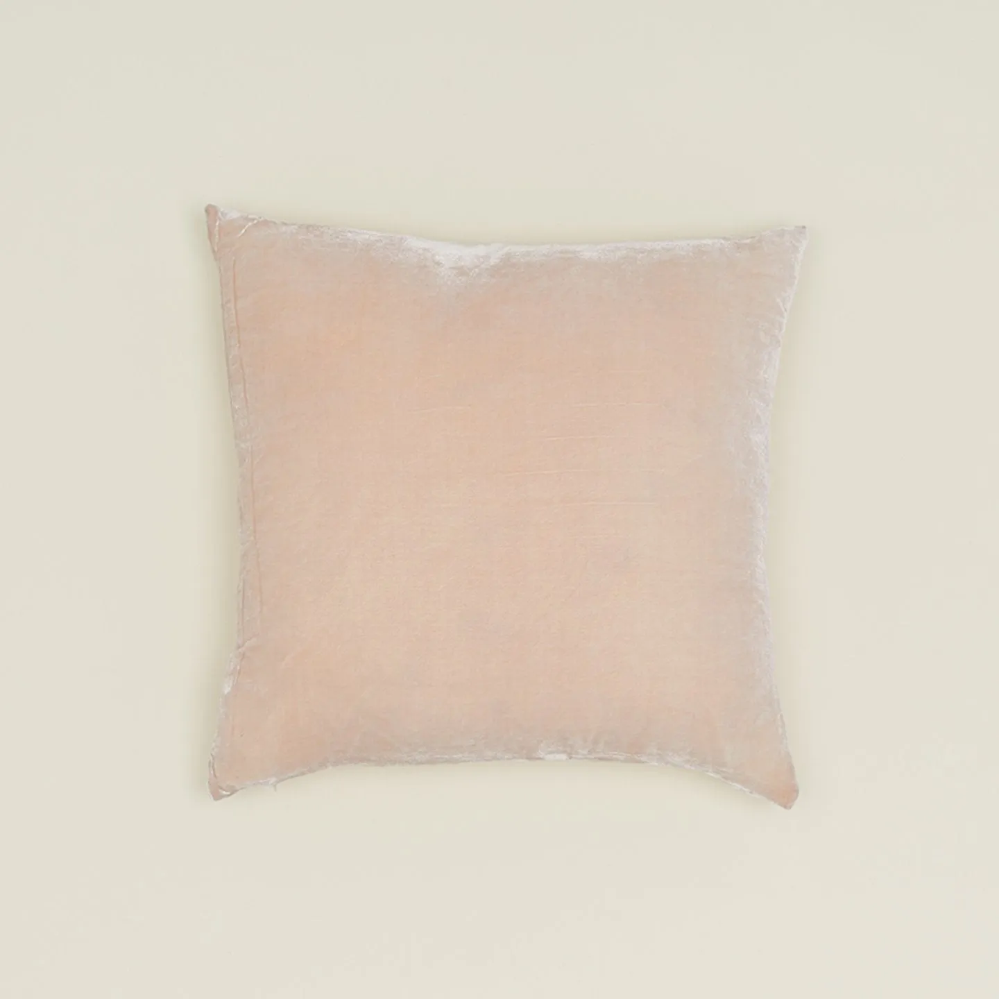Reversible Velvet   Linen Pillow - Blush