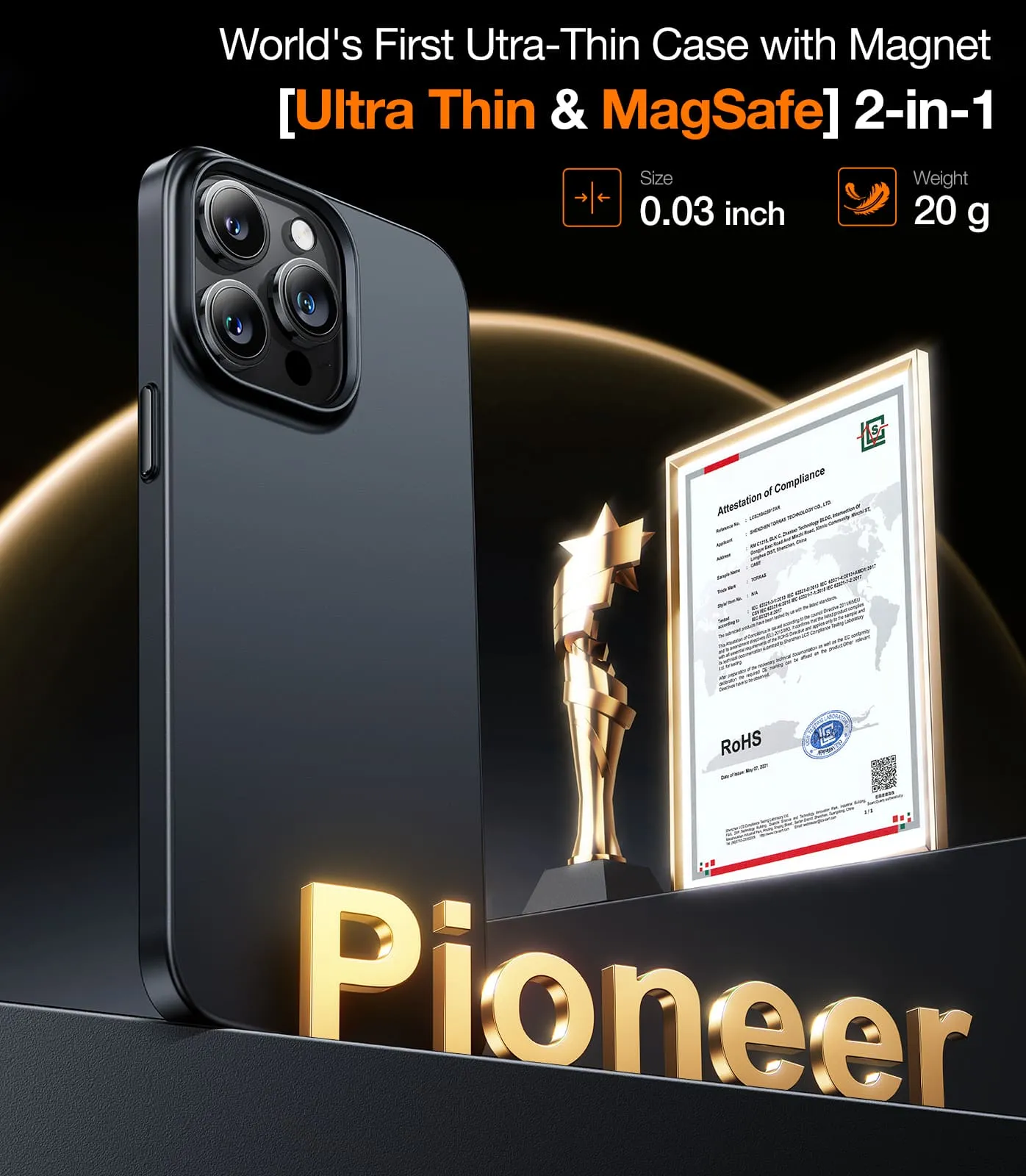Slim Fit  MagSafe Case for iPhone 15 Pro Max
