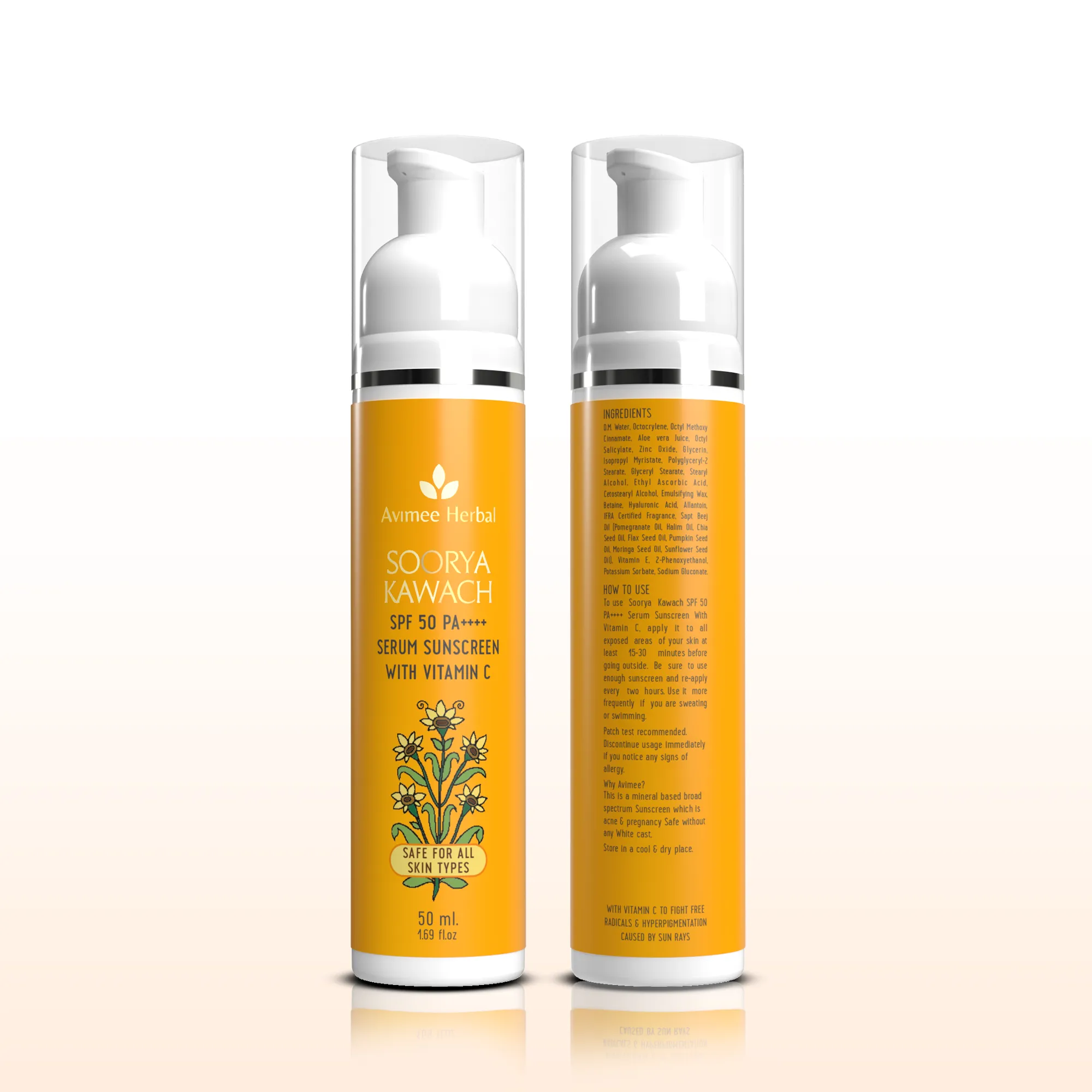 Soorya Kawach SPF 50 PA     Vitamin C Serum Sunscreen