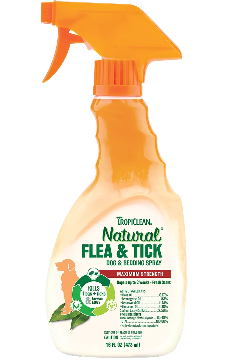 Tropiclean Natural Flea & Tick Dog & Bedding Spray, 473ml