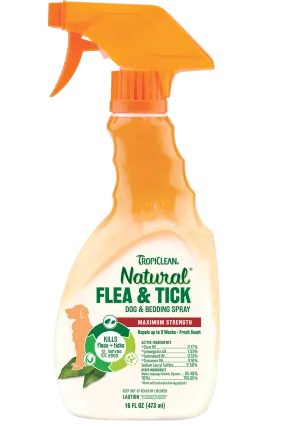 Tropiclean Natural Flea & Tick Dog & Bedding Spray, 473ml