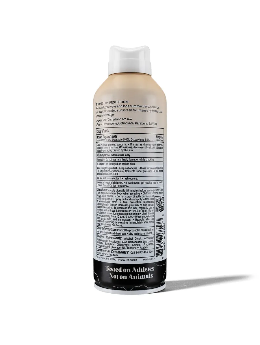 VERTRA COCONUT VANILLA BODY SPRAY SPF 50